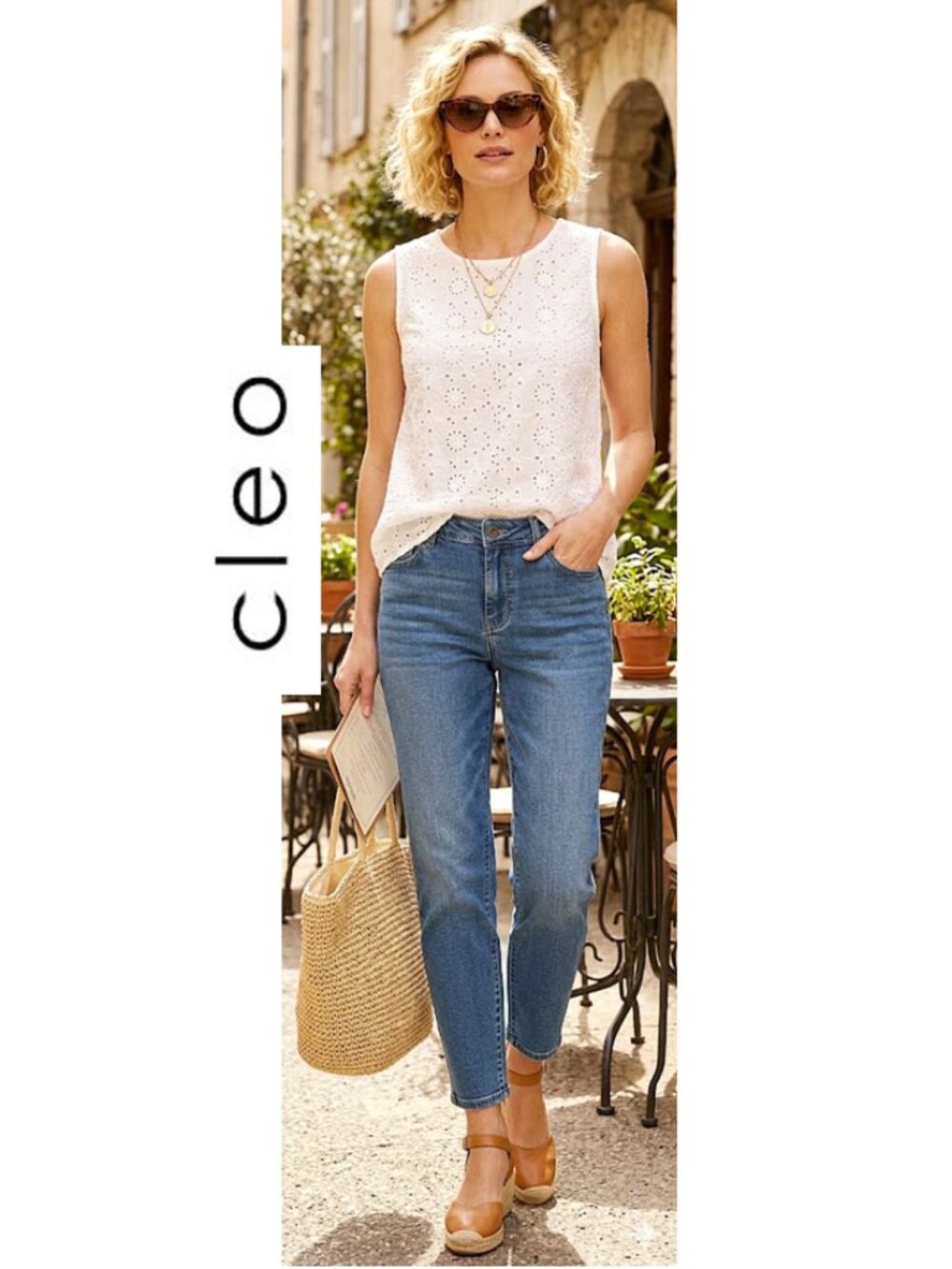 (3 for $30) CLEO - Cotton blend mid wash blue jeans